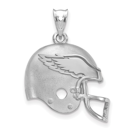 Sterling Silver Philadelphia Eagles Football Helmet Logo Pendant Sterling Silver Philadelphia Eagles Football Helmet Logo Pendant